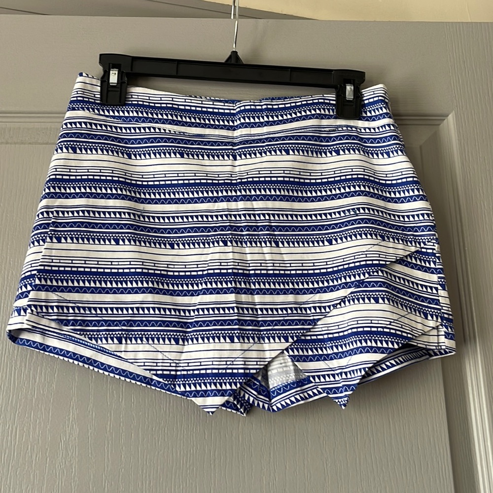 Blue and White Skort